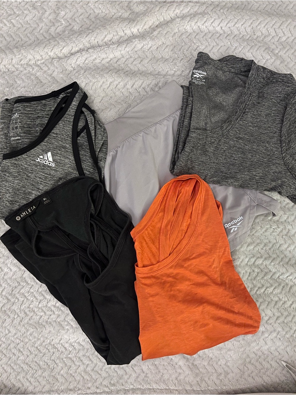 Exercise Bundle Athleta Adidas Reebok Lot Shorts Tank Tops